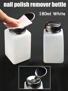 Flacone da 120/180ml di smalto per unghie rimuovitore in bianco/rosa/blu con pompa in acciaio inossidabile, tipo a pressione per la distribuzione del liquido, adatto per rimuovere alcol, smalto per unghie e trucco, con tappo in metallo - Multicolore - Visualizzare 13