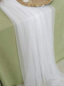 1 pieza Cortina de gasa blanca y rosa de 3 m de largo / 1,5 m de ancho con fondo de tul, cortina de gasa transparente, utilizada para fondo de escenario, fotografía al aire libre, fiesta festiva, fiesta de boda, decoración del hogar (múltiples opciones de color)