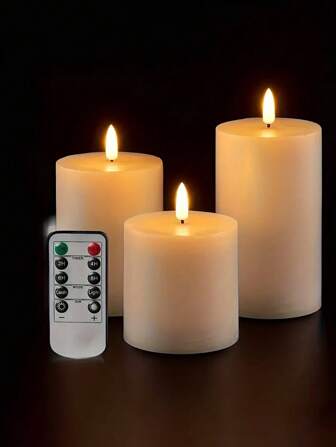 1/2/3pcs Bullet Head LED Electronic Candle Lights - Simulated Wax Fake Candle - LED Electronic Candle Lights - Festival Lighting, Ambiance Lamp LED For Weddings And Romantic Decoration - Guiding Light For Home Decoration, Bedroom Decor (Optional With Or Without Remote Control) (Battery Not Included)