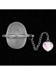 Crystal Agate Stone Heart Shaped Tea Infuser, 304 Stainless Steel Tea Strainer, Practical Kitchen Tool - Nhiều màu - Xem 14