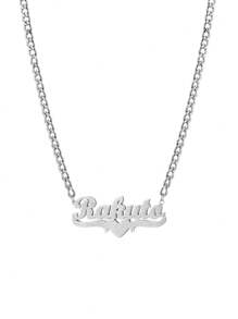 Collier personnalisé en 3D à double couche soudé avec couronne et pendentif en forme de cœur personnalisé à double pendentif. Chaîne gourmette en acier inoxydable pour homme et femme