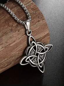 Collar con colgante en forma de nudo de bruja