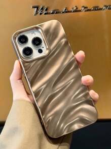 Estuche protector brillante y brillante compatible con iPhone 14 Pro Max, 13/12/11, 15 Pro Max/15 Pro/15 resistente al agua, a los golpes y a los arañazos - Dorado - Ver 3