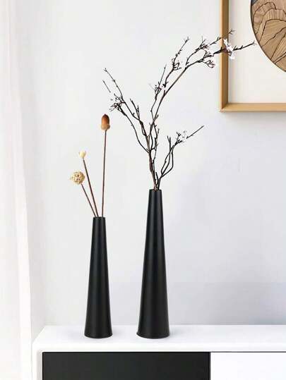 1 pieza Jarrón minimalista nórdico y creativo, jarrón de forma cilíndrica decorativa para la mesa de TV, mesa de comedor, regalos de estilo Rama para cumpleaños, graduación, decoración del hogar, decoración de la habitación, jarrón de vidrio