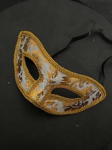 1 pezzo Maschera jazz in flanella, accessorio avvolgente per la testa, per uomini, abito da sera, mezzo viso, accessorio per foto, danze ed altre occasioni, accessorio per coppia