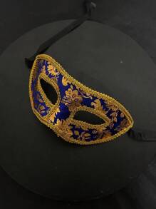 1 pezzo Maschera jazz in flanella, accessorio avvolgente per la testa, per uomini, abito da sera, mezzo viso, accessorio per foto, danze ed altre occasioni, accessorio per coppia