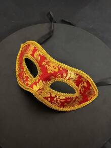 1 pezzo Maschera jazz in flanella, accessorio avvolgente per la testa, per uomini, abito da sera, mezzo viso, accessorio per foto, danze ed altre occasioni, accessorio per coppia