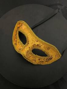 1 pezzo Maschera jazz in flanella, accessorio avvolgente per la testa, per uomini, abito da sera, mezzo viso, accessorio per foto, danze ed altre occasioni, accessorio per coppia