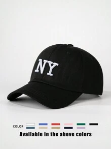Mũ lưỡi trai thêu logo NY, có thể điều chỉnh, kiểu dáng thường ngày, thích hợp cho mùa xuân, mùa thu, du lịch, đi biển, phong cách Y2K dành cho giới trẻ, kỳ nghỉ, lễ hội. - mũ bóng chày - Xem 2