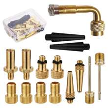 Bike Valve Adapter Kit - Bicycle Tire Valve Adapter - DV AV SV Tire Valve Adapter Kit, Ball Needle Filler And Accessories For Bike Tire Air Compressors