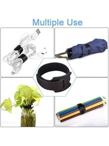 20 件 6 英寸可重复使用电缆扎带、可调节电线带、多色电缆整理器、电线缠绕和钩环电线管理，适用于整理家庭、办公室和数据中心、车库