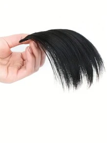 女士隐形直发假发片 合成假发接发 顺滑蓬松直发夹式接发 - 女士隐形合成假发片 发饰 万圣节 圣诞节 - 黑色 - 查看 11