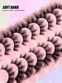 Asiteo 9 Pairs Cat Eye False Eyelashes - Natural & Lengthening, Creates Alluring Winged Effect - Reusable, Easy To Apply - Cat Eye Lashes - View 6