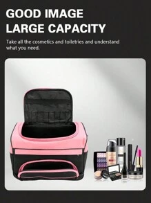 Multi-Functional Storage Tool Bag, Large Capacity Makeup Bag, Cosmetic Bag, Hairstyling & Beauty Tools Organizer - Multicolor - View 4