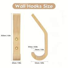 4 piezas Ganchos decorativos de pared de madera vintage, ganchos colgantes de alta resistencia para abrigos, sombreros, llaves, organizador sobre la puerta, ganchos para ropa, perchero de pared, ganchos adhesivos de pared, organizador de pared, juego de perchas, marco de fotos de pared
