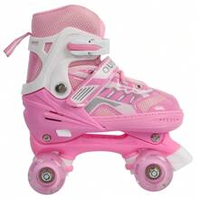 Patines De Ruedas Talla S/M 4 Ruedas Tamaño Ajustable Ruedas De PVC No Intermitentes Patines De Hielo para Principiantes