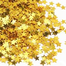 斋月节，Trends1 餐厅装饰套装，包括用于天花板的创意悬挂星星和月亮饰物，非常适合新年和圣诞节氛围，星形五彩纸屑金色桌面五彩纸屑父亲节礼物生日派对装饰金色装饰派对礼物桌面装饰生日礼物，