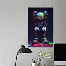 KAW Modern Graffiti Style Street Culture Canvas, Personalized Hip Hop Wall Art, Suitable For Bedroom, Kitchen, Dining Room, Living Room, Office, And Other Home Wall Decorations - Framed - View 3