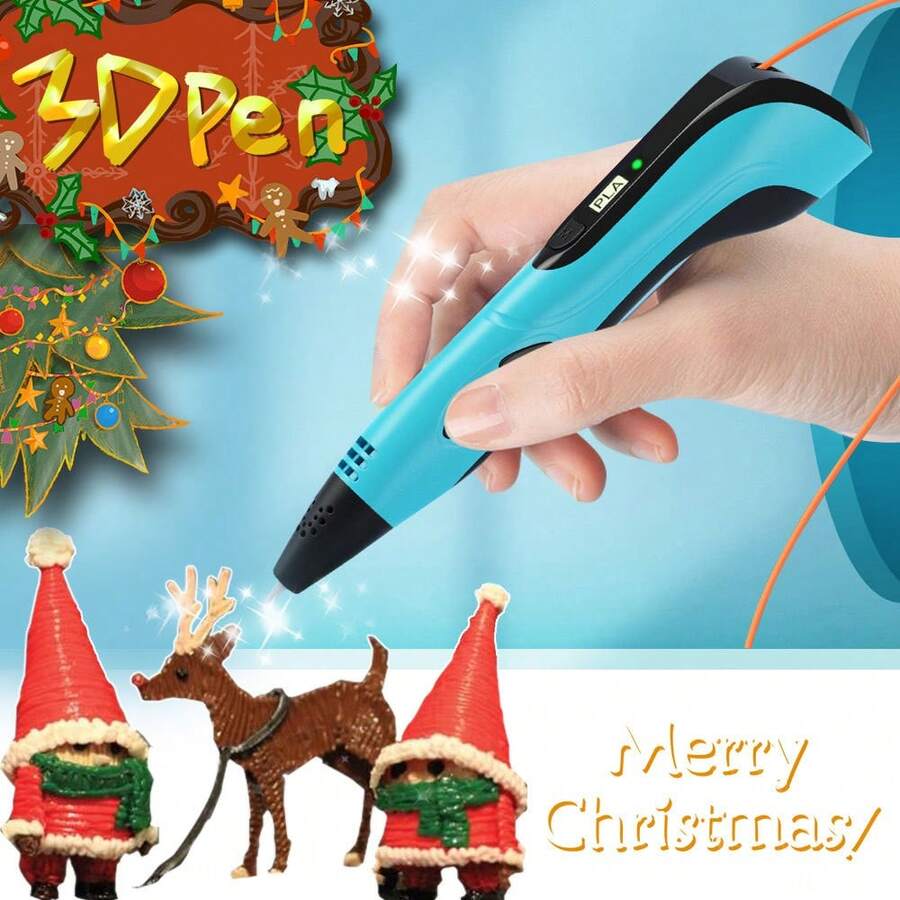 GOLDFOX 3D Printing Pen For Creative Doodle DIY, Includes 9m PLA Filament - Multicolor - View 1