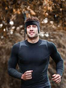 1 pieza Orejeras de invierno para hombre, diadema deportiva y a prueba de viento de doble capa para mantener el calor para actividades al aire libre