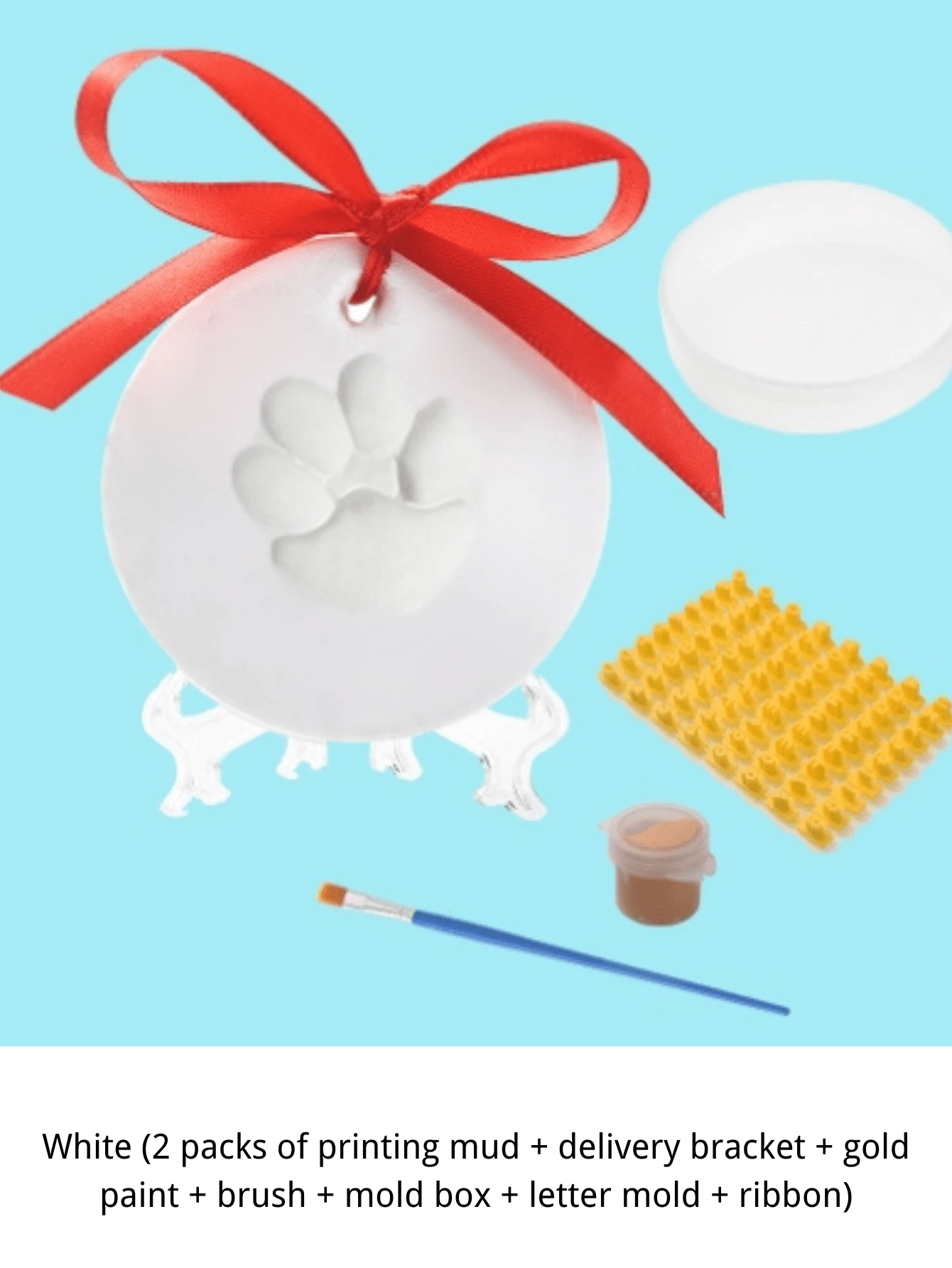 Fußabdruck Set Hellblau - Handabdruck Für Babys, 15 Spezialpapiere + 3 Wischtücher