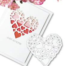 1 buc. Ziua Îndrăgostiților Tanabata album de însemnări dragoste cuțit de tăiat matriță DIY felicitare card de tăiere matriță din oțel carbon - Argint - Vizualizare 1