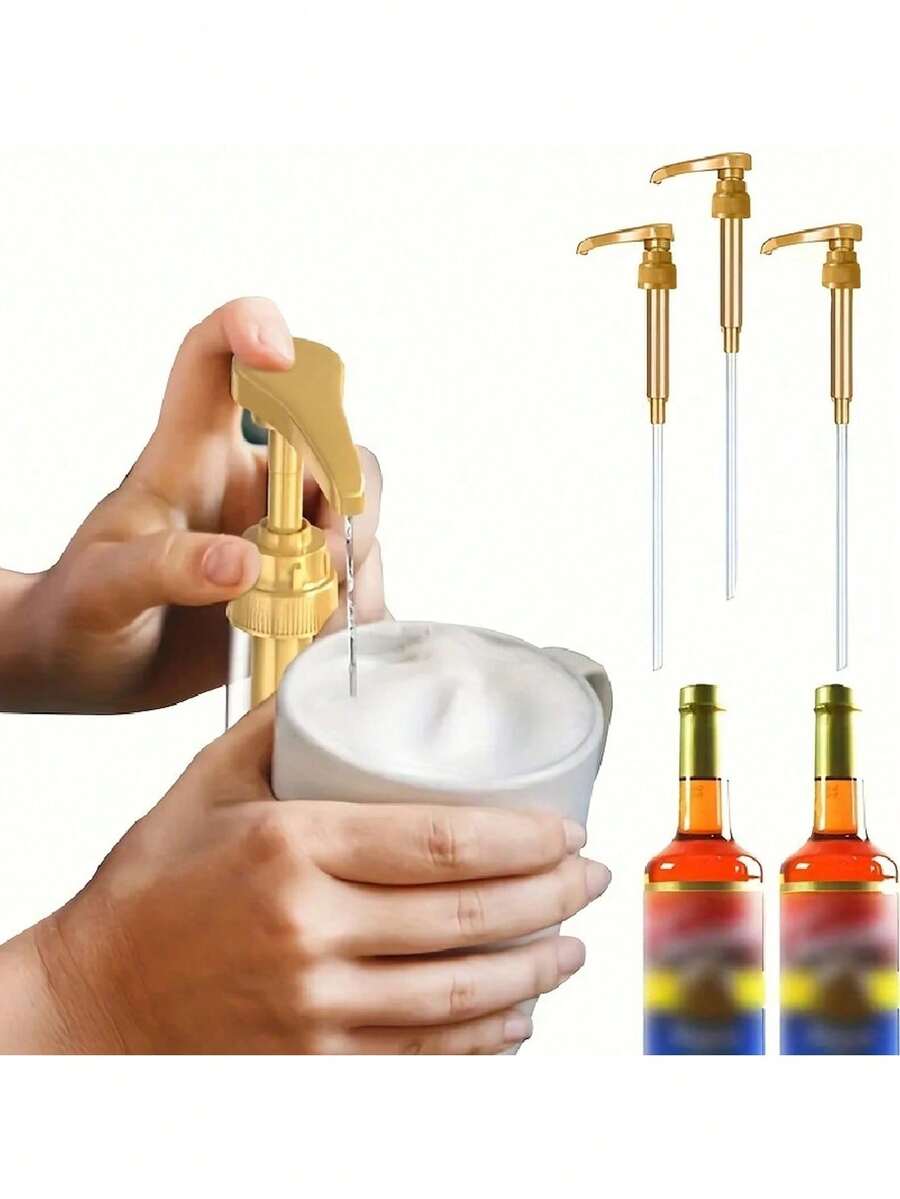 Syrup Pump For Coffee Syrup Bottles Fits Syrup - 750ml/25.36oz - Easy ...