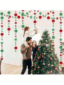 1/2 chiếc vòng hoa treo Giáng sinh lấp lánh màu đỏ và xanh lá cây Grinches Biểu ngữ Giáng sinh Grinches Vòng hoa Giáng sinh Grinches cho đồ trang trí Giáng sinh Whoville của Grinches, Đồ trang trí lò sưởi ngày lễ Giáng sinh - Nhiều màu - Xem 4