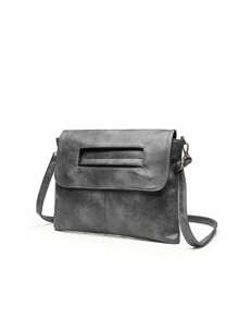 New Fashion Women Handbag Large Capacity Briefcase Stylish Shoulder Crossbody Bag Multipurpose Clutch Envelope Bag Office Business Tablet Bag High-End Quality Ladies Tote - Grey - View 5