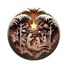 12 Peças Conjunto de Decoração da Cena de Natividade de Madeira - Perfeito para Casa, Decoração de Feriados, Presentes de Feriados