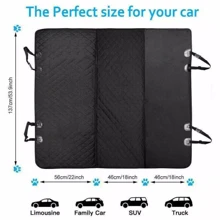 Dog Car Seats Cover Pet Protector Mat Rear Back Seat Hammock Mat Cushion - Black - View 2