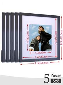 1/3/5pcs High-End Exquisite Picture Frames For Gift, Extraordinary Texture Photo Frames Set, Matte Black Surface, Made Of High Quality PVC Material, Far Superior To Other Frames In Quality, Real Shoot, What You See Is What You Get ,Multi Collage Gallery Photo Frames, Exquisite Square Picture Frames For Wall, Portrait Frame For Photo Wall, Diamond Painting Picture Frame, 12x16/11x14/8x10/8x8/5x7/4x6-Inch, 30x40/30x30/20x25/20x20cm - Matte Black - View 12