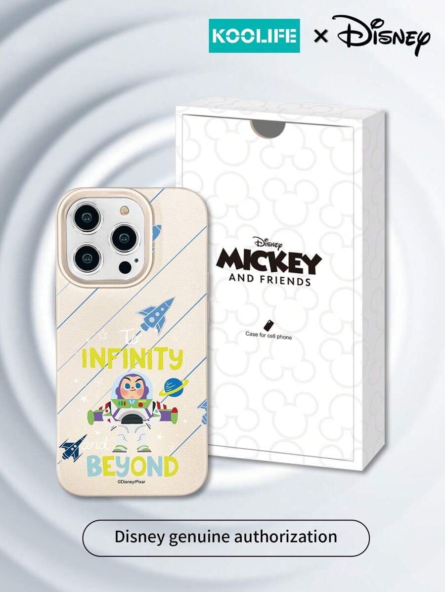 1 件 Koolife 卡通巴斯光年官方授权皮革纹理防摔手机壳，纤薄设计适用于 Apple 16/16 Pro Max/16 Pro/16/15/15 Pro/15 Pro Max/15 Plus/14/13/12/11 - 白色 - 查看 1