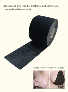 1 rol borstentape verstevigt uw borsten, tepelbedekker ademende borstlifttape voor A-E cup grote borsten!