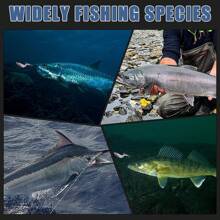 模拟鱼饵钓鱼诱饵鲈鱼鳟鱼水面多关节游泳饵慢沉仿生游泳诱饵鲈鱼淡水咸水鲈鱼逼真钓鱼诱饵套件 - 彩色 - 查看 11