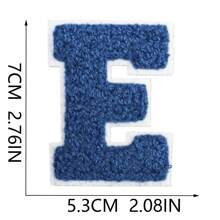 7CM, 1PC,26 PCS, Blue Patch, Black Patch ,PINK Patch ,White And Black Patch, 26 Blue English Letters A-Z, Shinier Letter Fashion Patch, DIY Sewing To Express Love, Unique Decorations For Clothing, Pants, Hats, Jeans, Wallet, Etc. - Blue - View 18