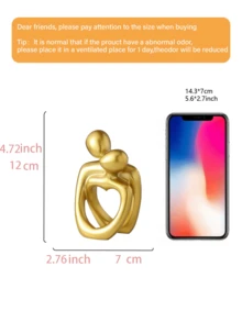 1pc Tượng đôi bằng nhựa đơn giản hiện đại, Tượng nhân vật sáng tạo cho phòng khách, Trang trí tủ TV, Quà cưới, Quà tặng ngày lễ tình nhân tuyệt vời nhất - Nhiều màu - Xem 8