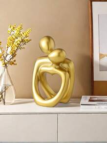 1pc Tượng đôi bằng nhựa đơn giản hiện đại, Tượng nhân vật sáng tạo cho phòng khách, Trang trí tủ TV, Quà cưới, Quà tặng ngày lễ tình nhân tuyệt vời nhất - Nhiều màu - Xem 5