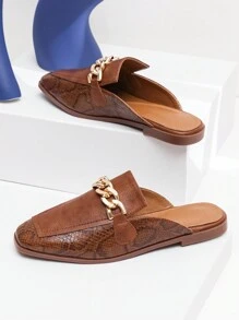 Vintage British Style Slip-On Loafers For Women, Comfortable Soft Leather Round Toe Flats