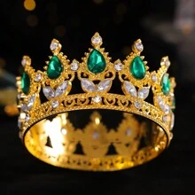 1 pezzo Tiara e corona in cristallo per donna, diadema con strass per festa, ballo, nozze, accessori per capelli, gioielli, corona, tiara, regalo - Multicolore - Visualizzare 5