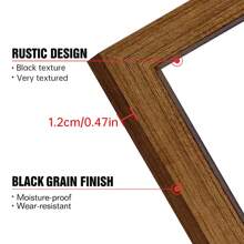 1个木纹30x30厘米/20x20厘米多照片相框，优雅方形相框，适用于墙面、人像画廊、墙面和桌面装饰！可悬挂或放置于桌面，多种尺寸可选，适用于8x8英寸、12x12英寸照片纸，是生日、毕业典礼等场合的理想礼物。
