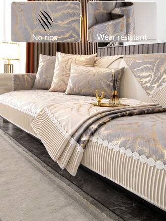 1 件多功能沙发垫套，现代简约，防尘防滑沙发座椅保护套，防污，可机洗，暖色，适用于卧室、办公室、客厅、L 型沙发和 1-4 座位