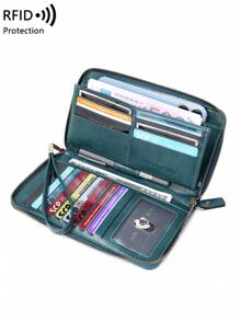 复古风格系带女士时尚拉链钱包，带多个卡槽和 Ld 窗口钱包 钱包 钱包 教师礼物 送给女朋友的礼物 女士礼物 礼品袋 礼物 商务休闲 强盗 情人节礼物 送给妻子和女朋友 女士钱包 钱包 长钱包 - 彩色 - 查看 14