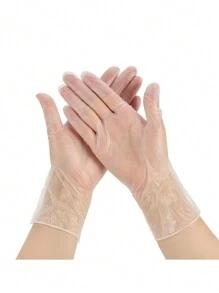 20PCS~100pcs Disposable Nitrile Gloves, High Elastic Thickening Hairdressing Pattern Embroidery Auto Insurance Repair Nitrile Gloves