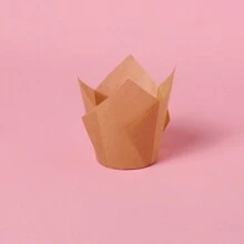 LIFETALK Solid Tulip Paper Muffin Cake Baking Cups