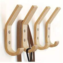 4 piezas Ganchos decorativos de pared de madera vintage, ganchos colgantes de alta resistencia para abrigos, sombreros, llaves, organizador sobre la puerta, ganchos para ropa, perchero de pared, ganchos adhesivos de pared, organizador de pared, juego de perchas, marco de fotos de pared