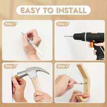 4 piezas Ganchos decorativos de pared de madera vintage, ganchos colgantes de alta resistencia para abrigos, sombreros, llaves, organizador sobre la puerta, ganchos para ropa, perchero de pared, ganchos adhesivos de pared, organizador de pared, juego de perchas, marco de fotos de pared