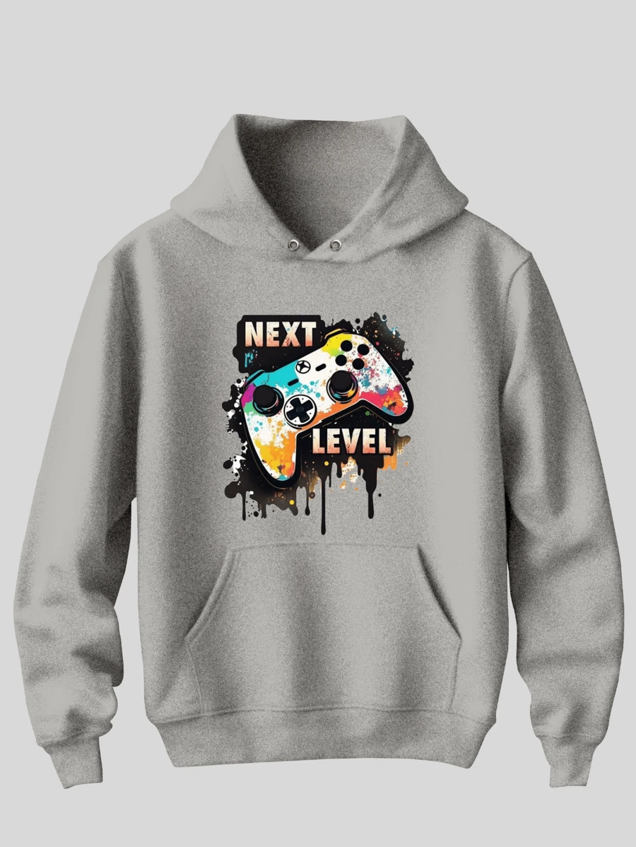 Next Level Men's Kids Sweatshirt Video Game Hoodie Game Jacket - Grey - View 1