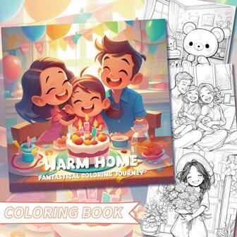 JOYASIS 1 本儿童着色书，儿童可爱着色书，儿童简易着色书，儿童绘画书，儿童书，适合家庭和学校使用，儿童着色书，绘画书，精美生日礼物，非常适合提高创造力和放松，有趣而有创意的儿童绘画书，圣诞节、感恩节派对绘画书，加厚绘画纸，20*20 厘米