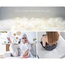 114" L-Shaped Modular Sectional Sofa – 4-Seat Oversized Cloud Couch With Down Feather Fill, Chaise, And Ottoman For Living Room - 白色 - 查看 6